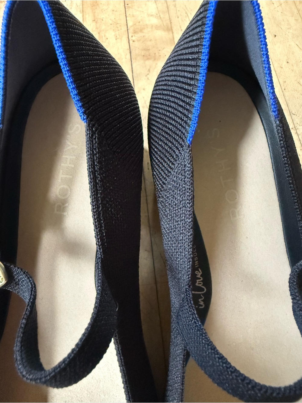 NWOT ROTHY’S The Mary Jane Block Heel Pump Round Toe Black Knit US 8.5 - Picture 4 of 12